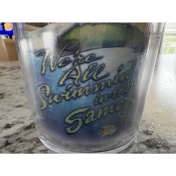 Tervis Ron Jon Surf Shop 16 Oz. Tumbler Cup Purple Lid We’re All Swimming In The - Picture 2 of 7